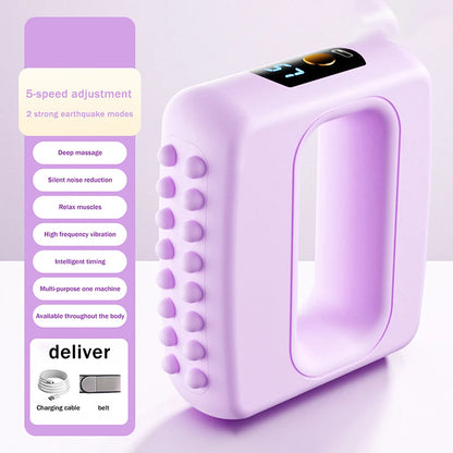 Electric Fascia Ring Massager Full Body Slimming Deep Tissue Vibration Massage with Belt Adjustable for Fat Burning&Shaping