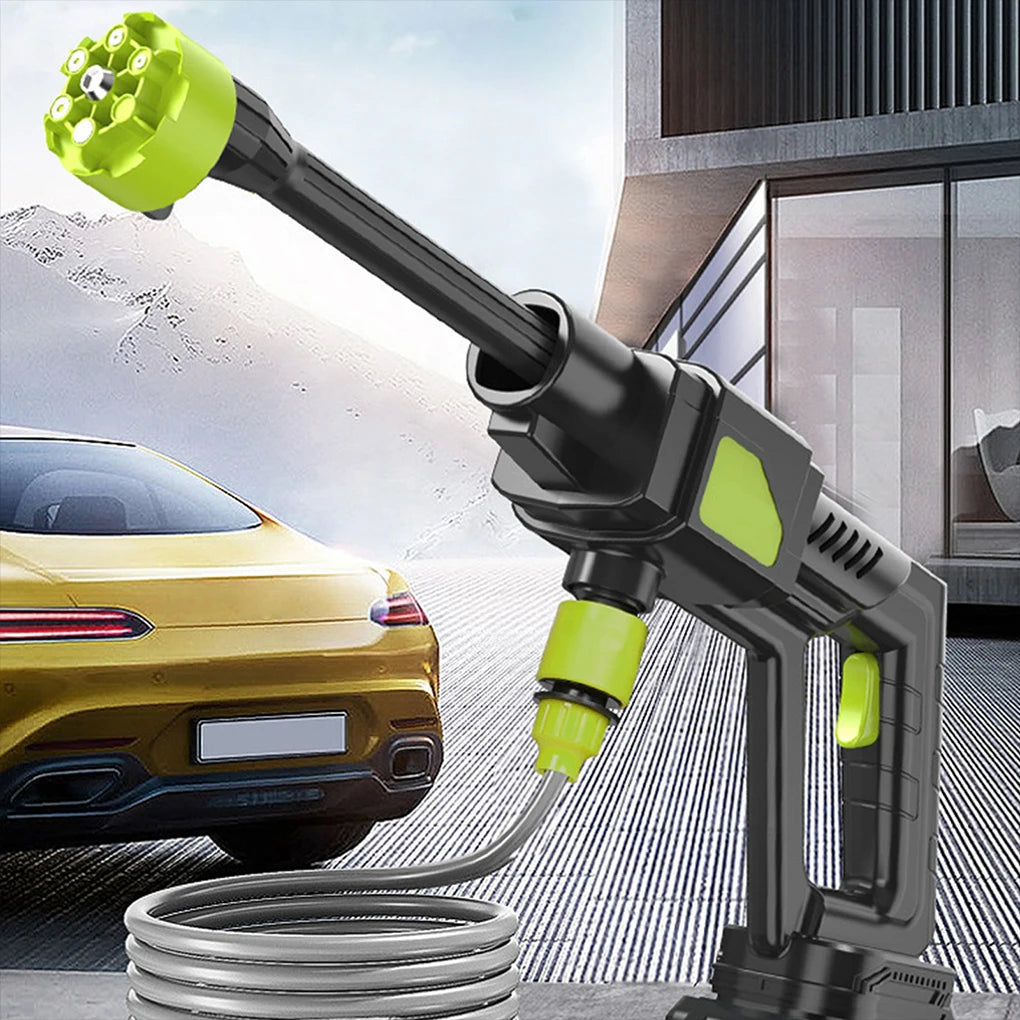 Home Electric Car Washer 8100 Rechargeable Car Washer Lithium Battery Wireless High-Pressure Car Wash Water Gun Magic Weapon