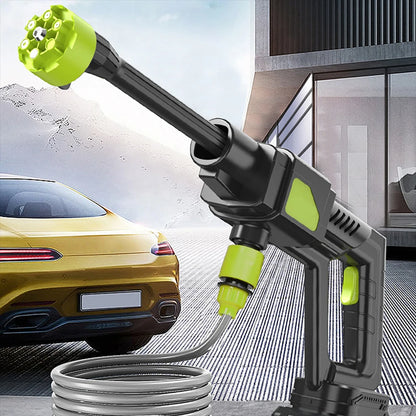 Home Electric Car Washer 8100 Rechargeable Car Washer Lithium Battery Wireless High-Pressure Car Wash Water Gun Magic Weapon