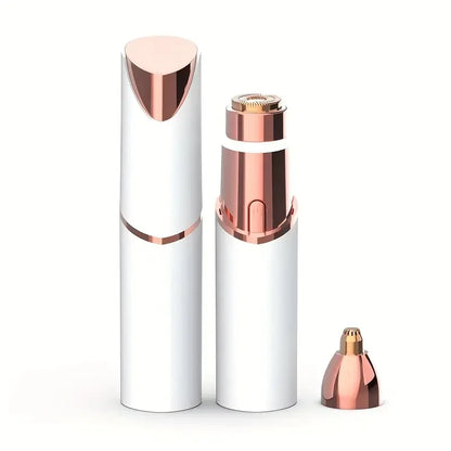 2-In-1 Facial and Eyebrow Trimmer: a Rechargeable Painless Facial Eyebrow Shaver for the Face, Lips, and Body