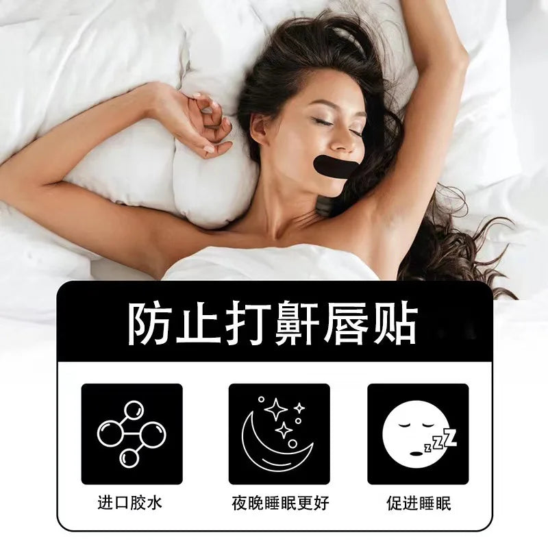 Anti Snoring Mouth Tape & Nose Breathing Sticker Night Sleeping Mouth Breath Improvement Patch Reduce Dry Mouth Promote