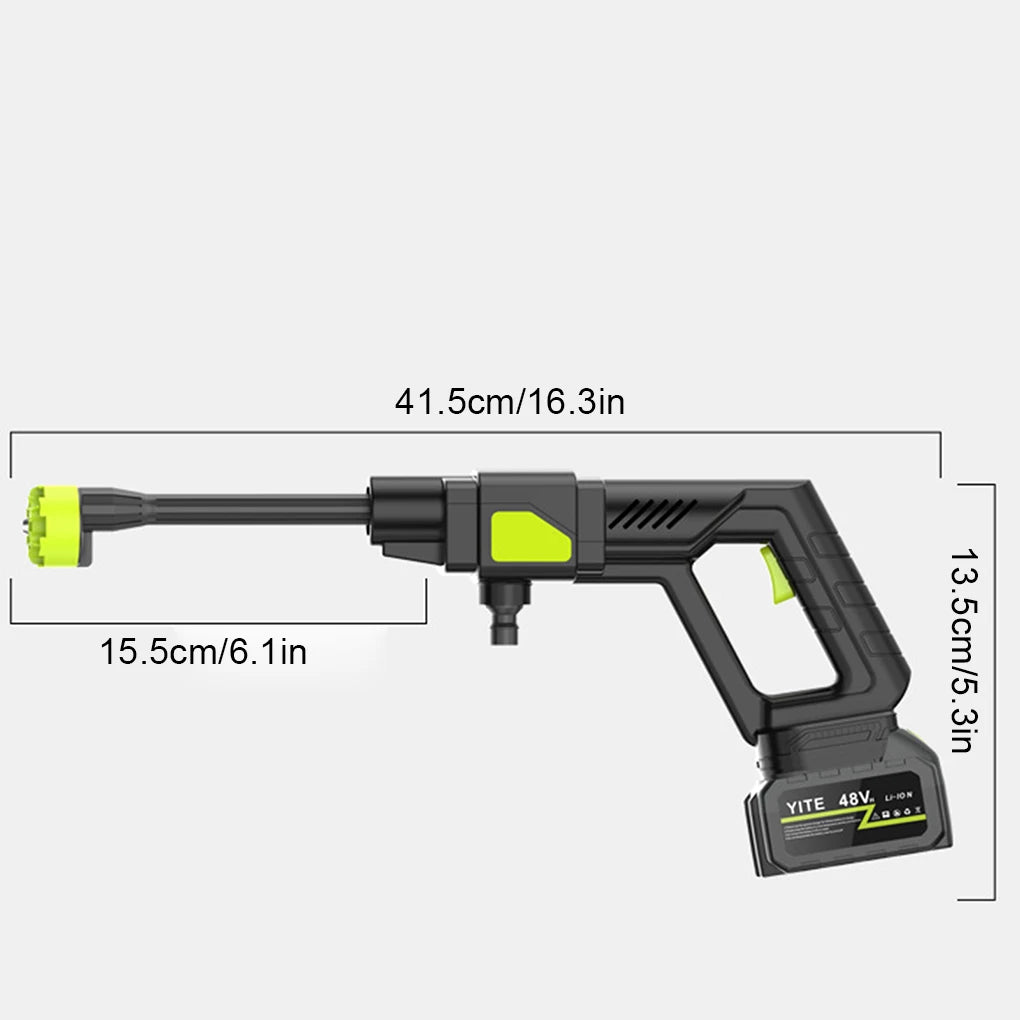 Home Electric Car Washer 8100 Rechargeable Car Washer Lithium Battery Wireless High-Pressure Car Wash Water Gun Magic Weapon